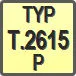 Piktogram - Typ: T.2615-P